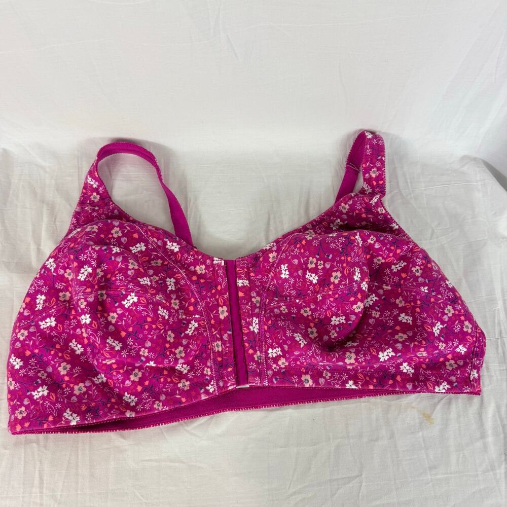 Comfort Choice 52C Pink & Mauve Floral Wire Free Full Coverage Bra #92234